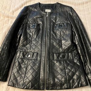 Black leather jacket